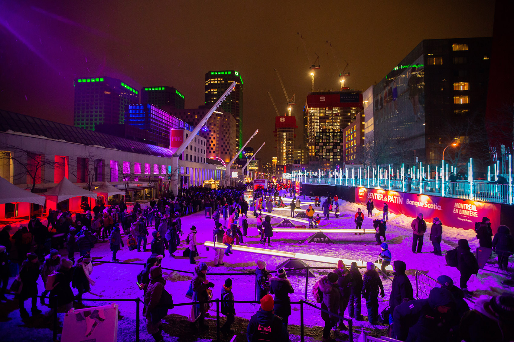 The Montréal en Lumière Festival Opens a 1000FootLong Aerial Skating