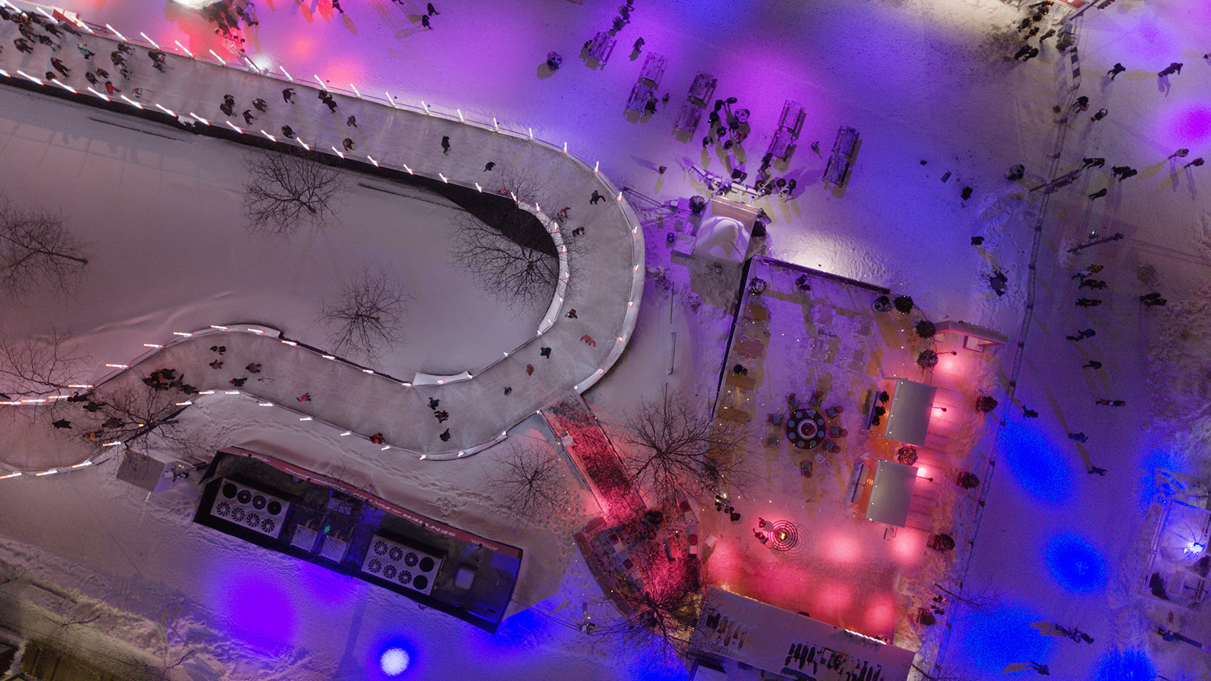 The Montréal en Lumière Festival Opens a 1000FootLong Aerial Skating