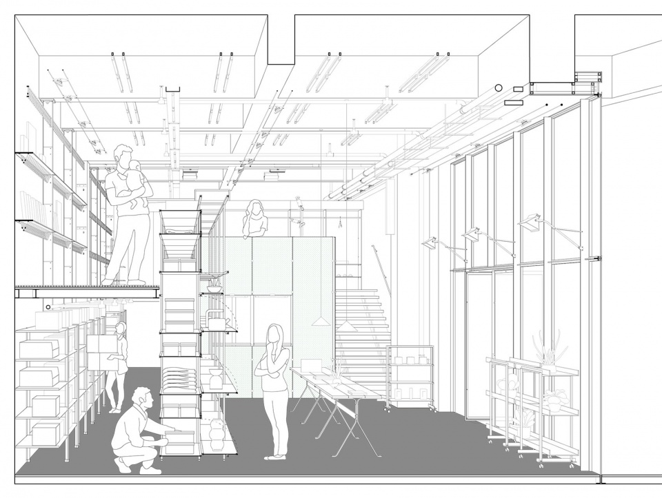 in the park regular 空间剖面perspective section