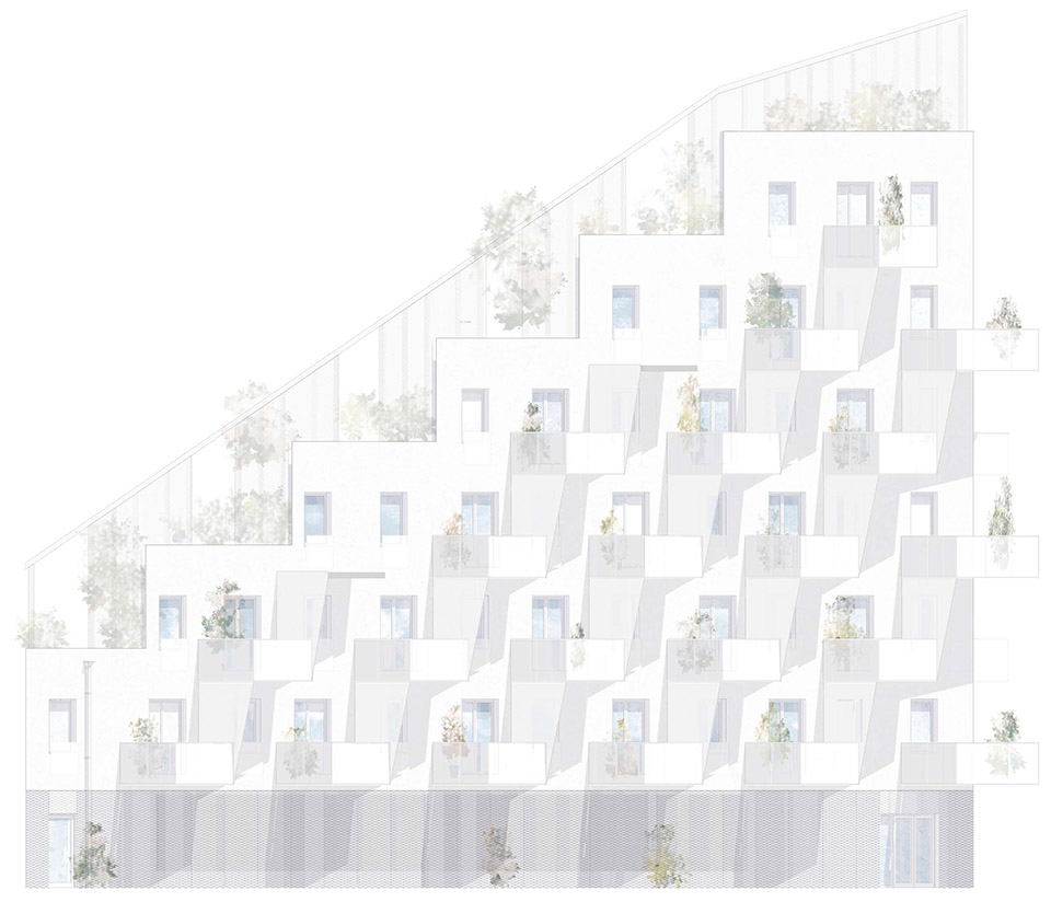 Trendo11 – Terraced Residential Building in Budapest by LAB5 architects ...
