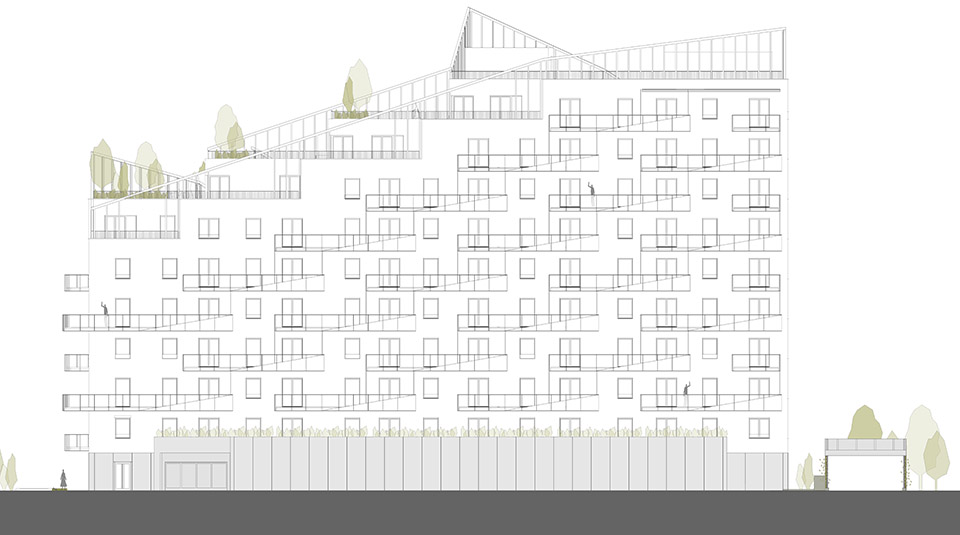 Trendo11 – Terraced Residential Building in Budapest by LAB5 architects ...