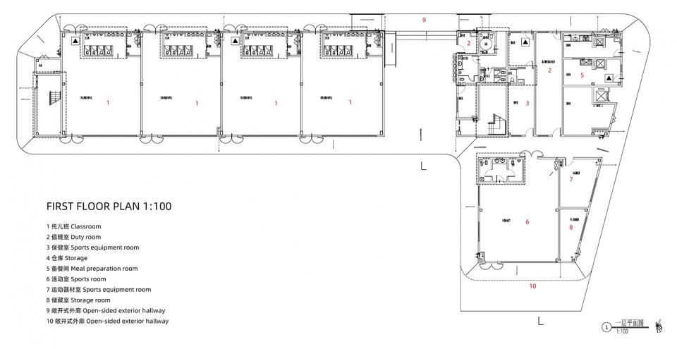 幼儿园一层平面图kindergarten first floor plan 拷贝