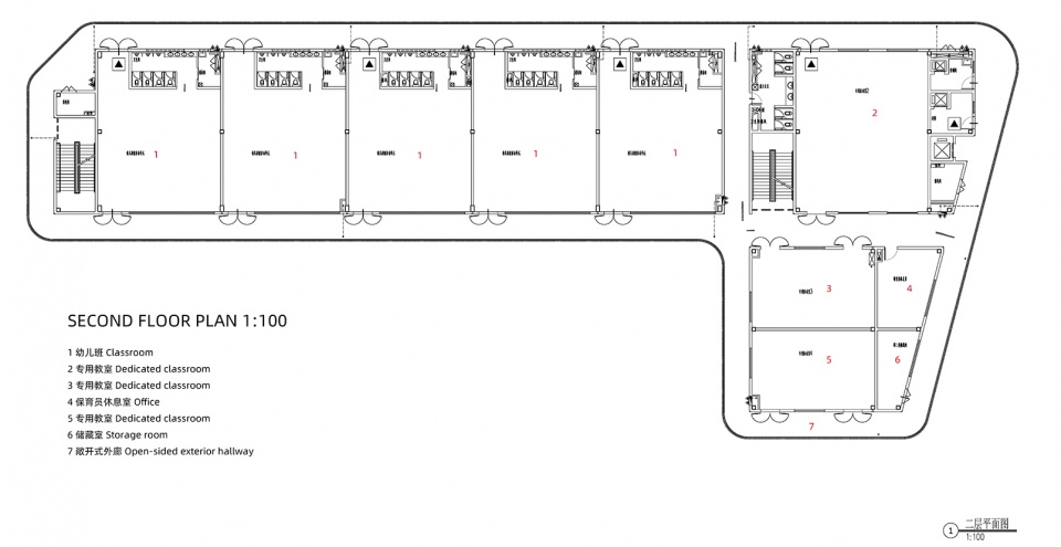 幼儿园二层平面图kindergarten second floor plan 拷贝