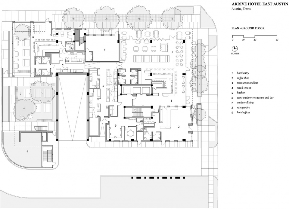 arrive austin hotel by baldridge architects