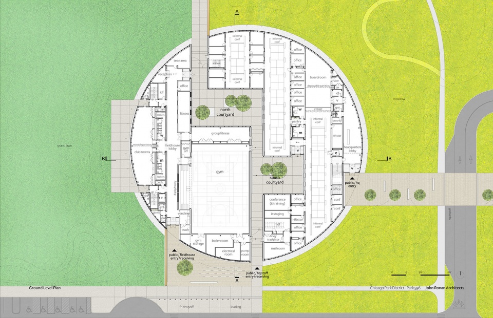 Malevich Park waterfall Basis architectural bureau ubp