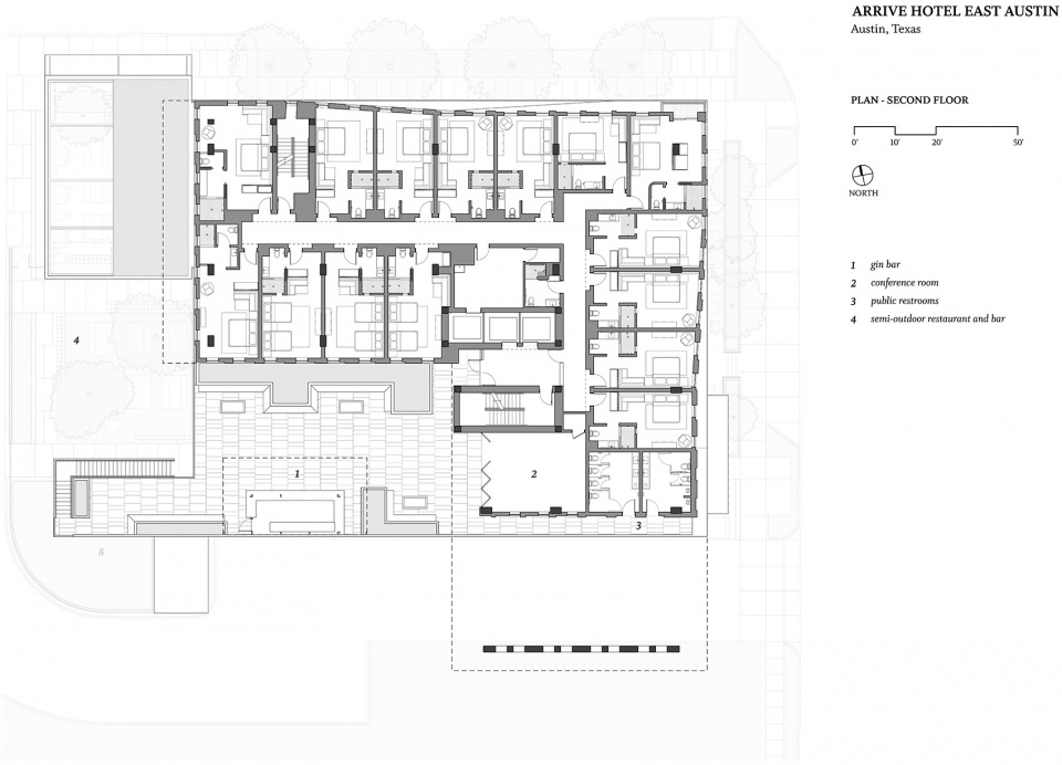 arrive austin hotel by baldridge architects