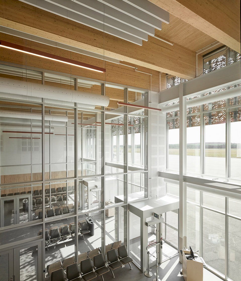 a new air terminal for the rouyn noranda airport by evoq artcad