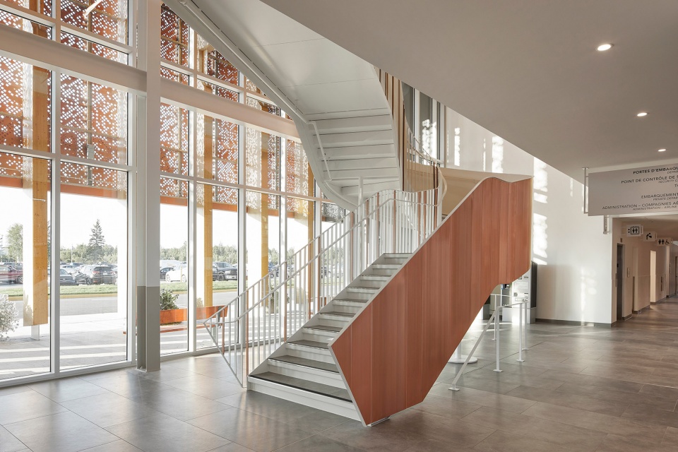 a new air terminal for the rouyn noranda airport by evoq artcad