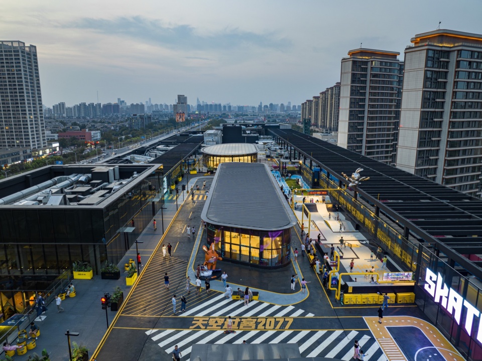 zhonghai unimall rooftop skatepark by daga architects
