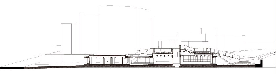Service Station in Shunyi Road Pocket Park Suzhou Creek Shanghai by Atelier Z dqg