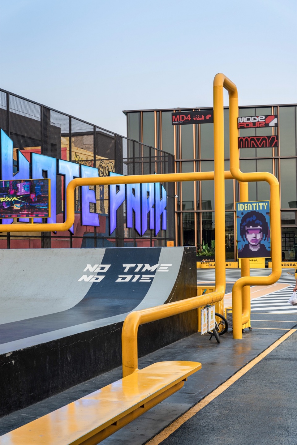 zhonghai unimall rooftop skatepark by daga architects