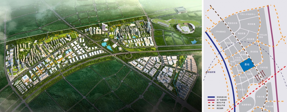 Masterplan design exploration of zhuzhou auto expo park trading center by cmie luo jin studio