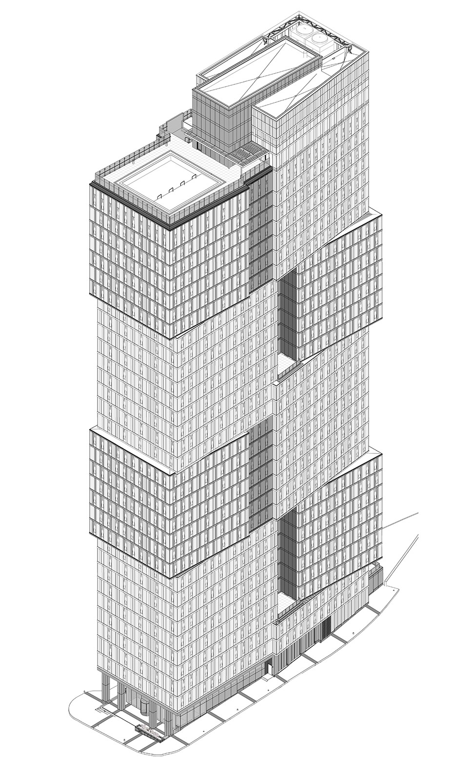 Alcove residential tower in Nashville by Goettsch Partners 谷德设计网