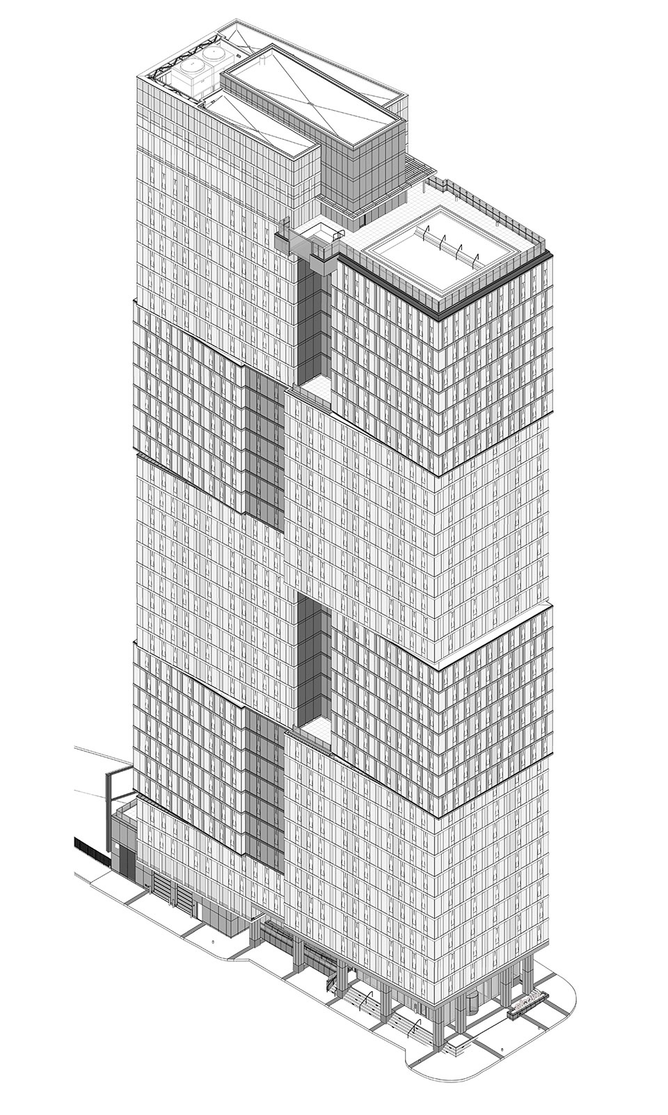Alcove Axonometric View SW