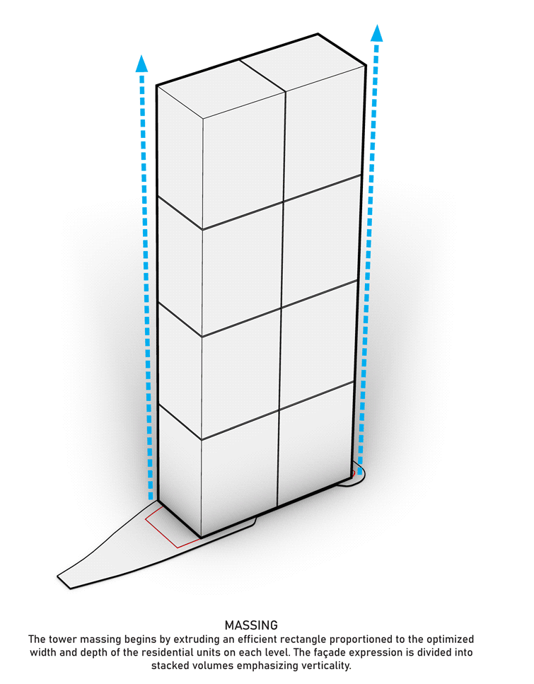 Alcove subtraction massing