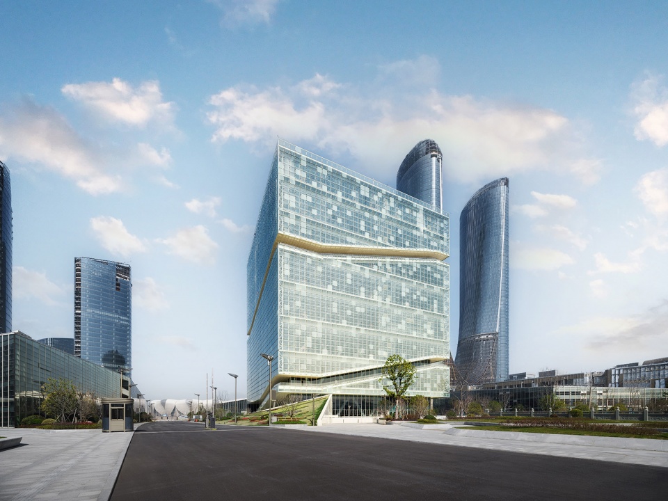 Hangzhou Olympic and International Expo Center Sports Complex Training Hall by AREP HZADI CO LTD