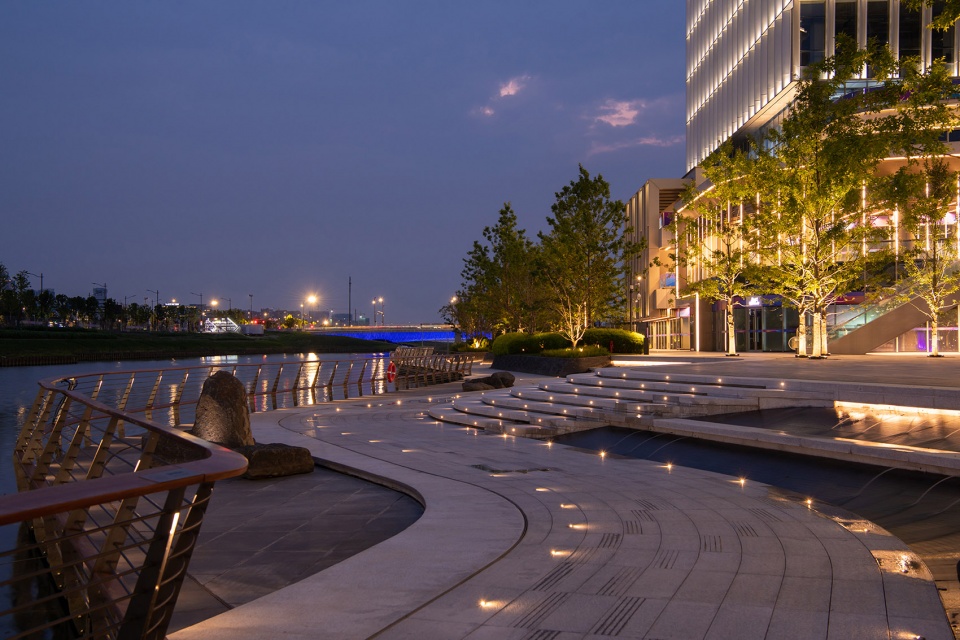 the waterfront of the asian games village by atelier scale