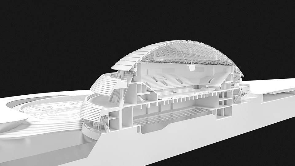 Jewel On The Silkroad Nanbu Eye Gymnasium China by Zhoyu Design Group