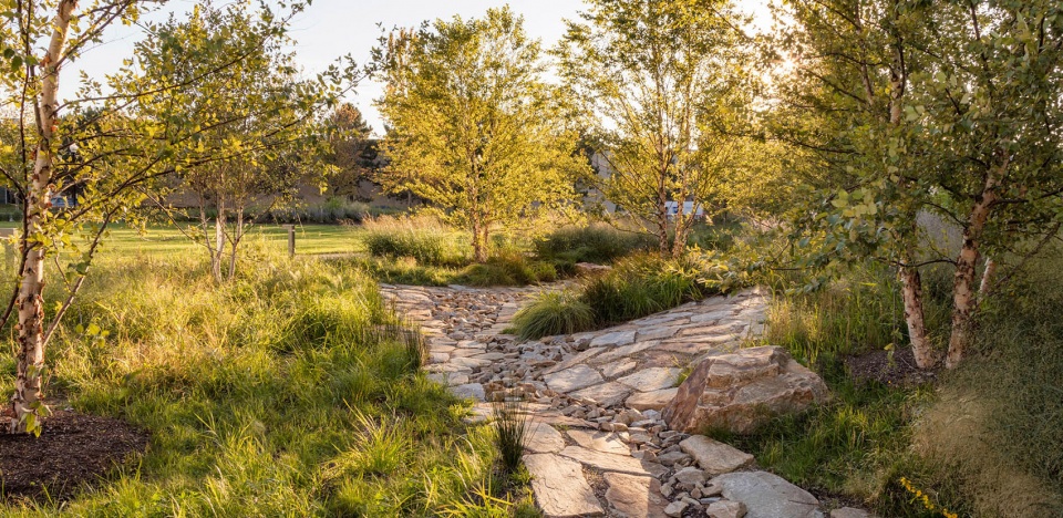2022 asla general design award of honor from brownfield to green anchor in the assembly square district ojb