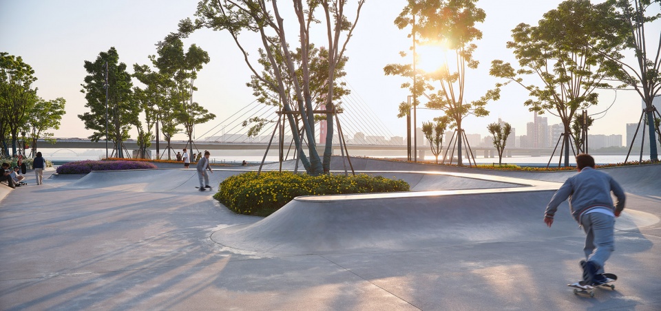 hangzhou riverfront public space sanqiao asian games park by original design studio tjad