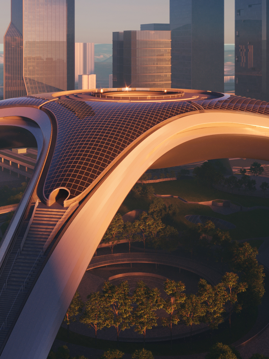 Shenzhen North Railway Station by MAD 谷德设计网