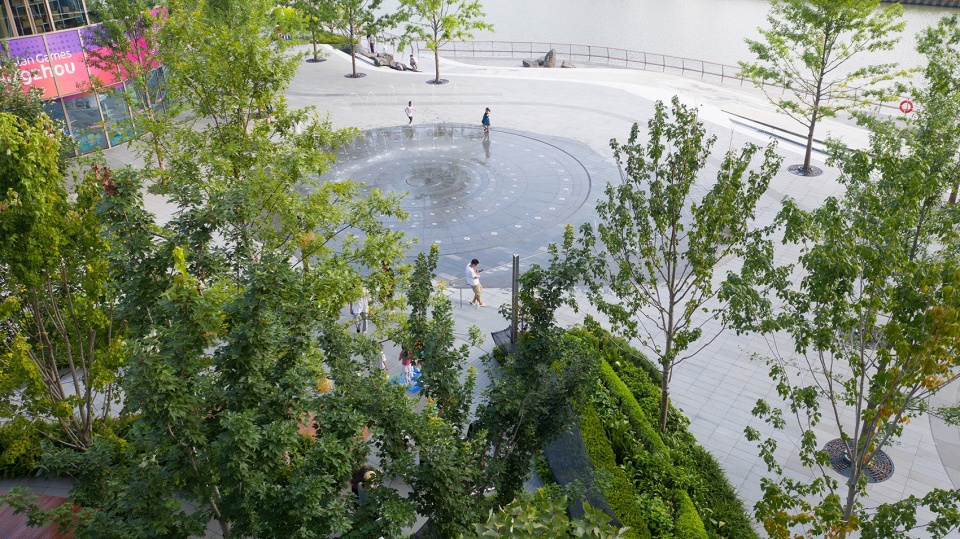 the waterfront of the asian games village by atelier scale