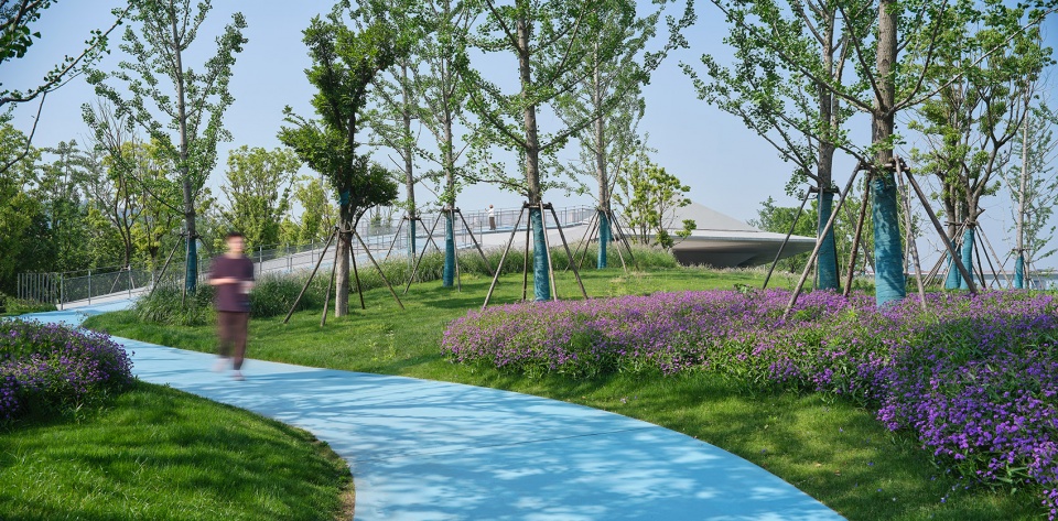 hangzhou riverfront public space sanqiao asian games park by original design studio tjad