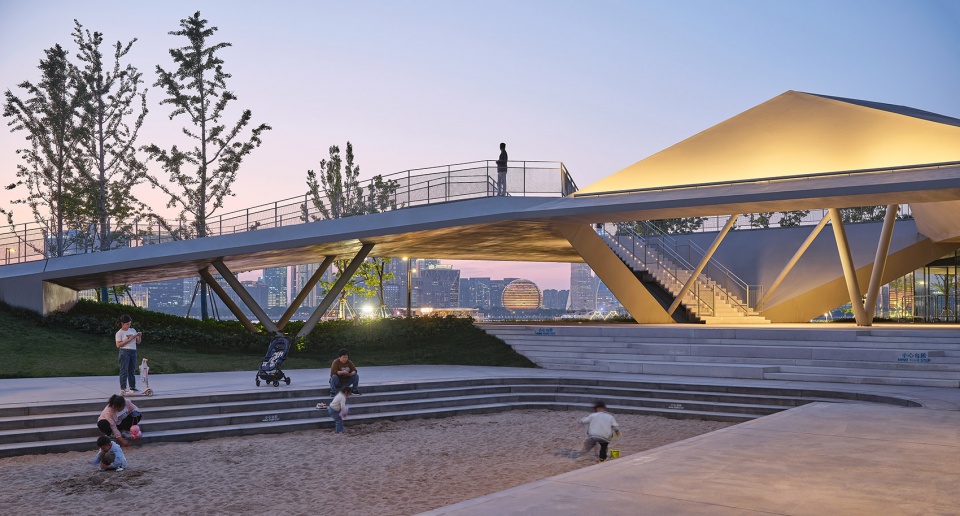 hangzhou riverfront public space sanqiao asian games park by original design studio tjad