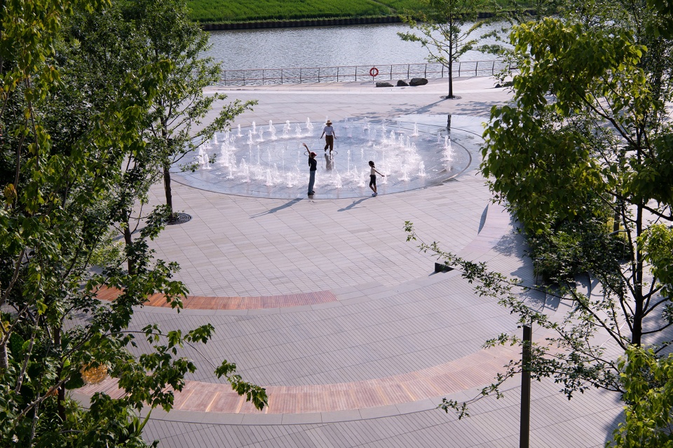 the waterfront of the asian games village by atelier scale