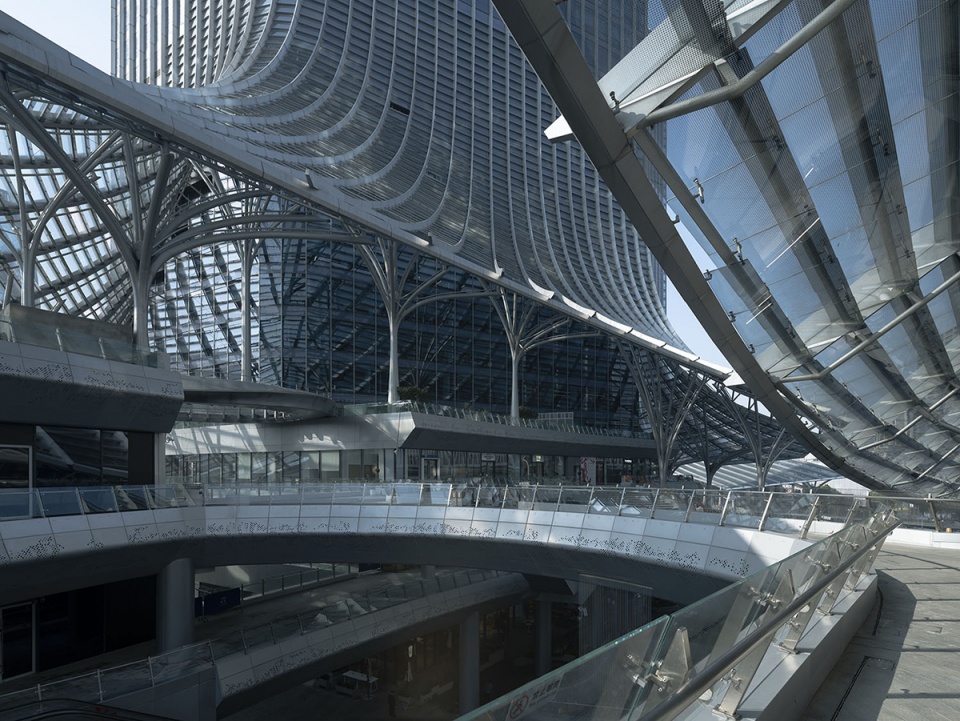 shanghai west bund international ai tower plaza by nikken sekkei ltd
