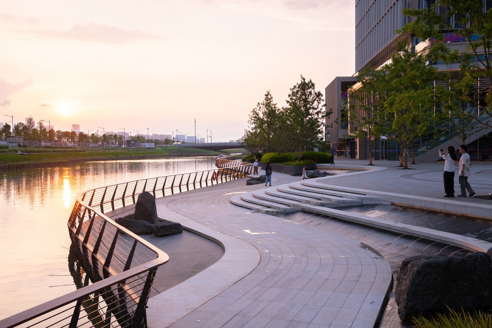 the waterfront of the asian games village by atelier scale