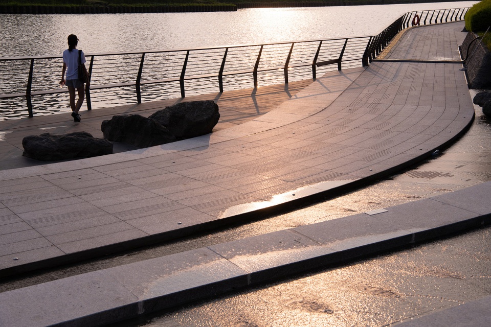 the waterfront of the asian games village by atelier scale