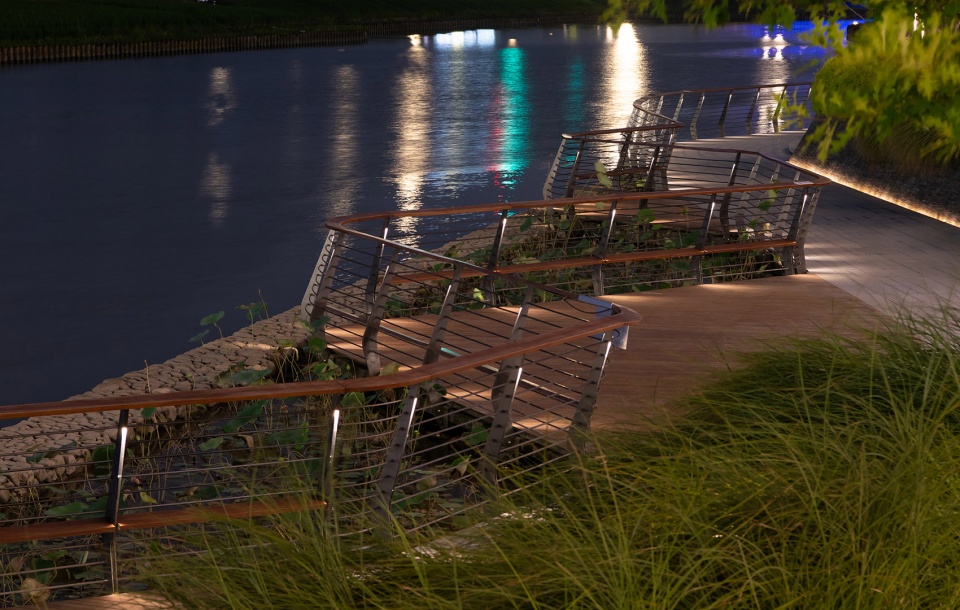 the waterfront of the asian games village by atelier scale