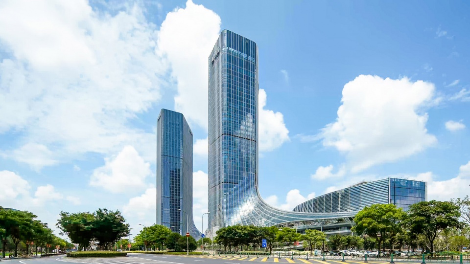 Shanghai West Bund International AI Tower &Plaza by Nikken Sekkei 