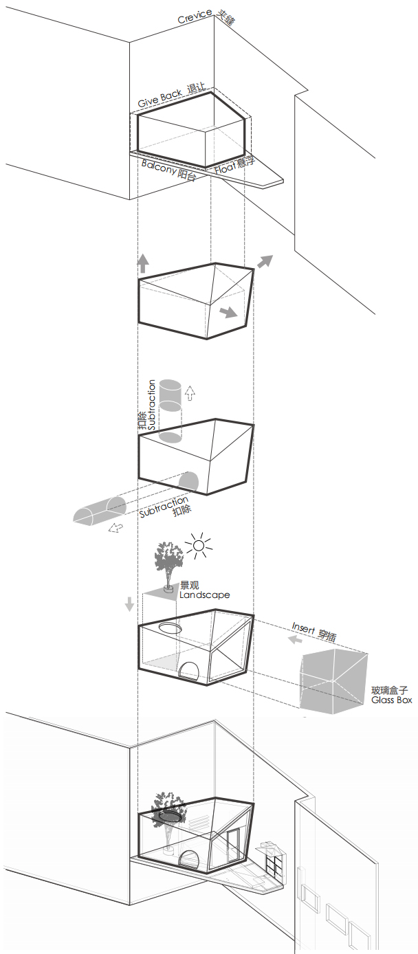 building in the cracks shanghai by benzhe architecture design