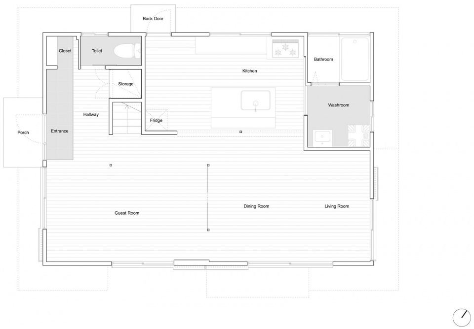 higashihongo house by roovice