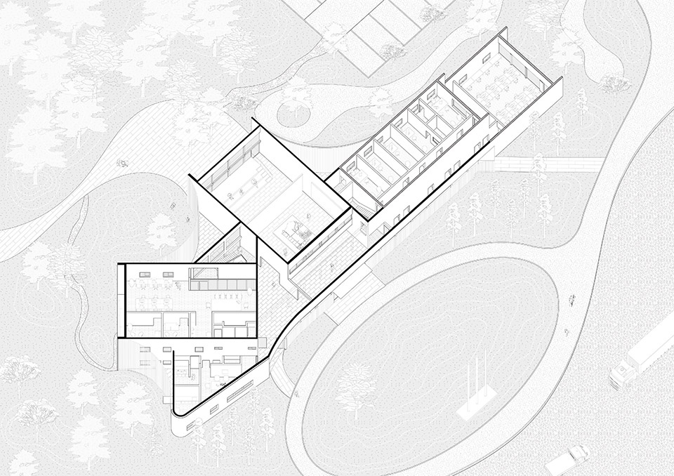 Shenzhen Central Park Construction Command Center China by ATELIER XI