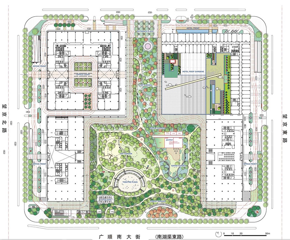 Landscape architecture design of Lei Shing Hong Center Beijing by R land PLACEMEDIA