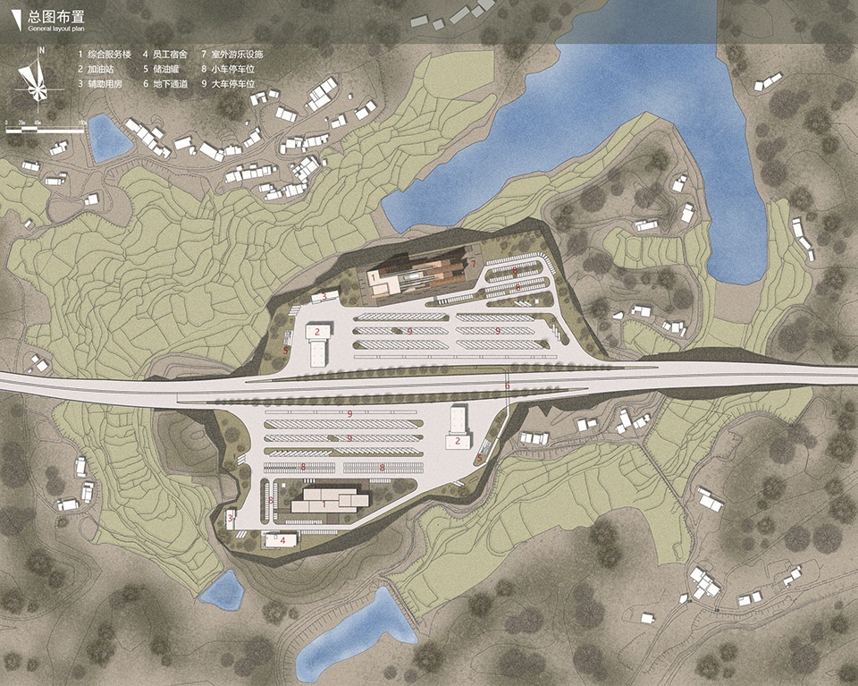 Miluo Highway Service Center China by Hunan Provincial Communications Planning Survey Design Institute Co Ltd