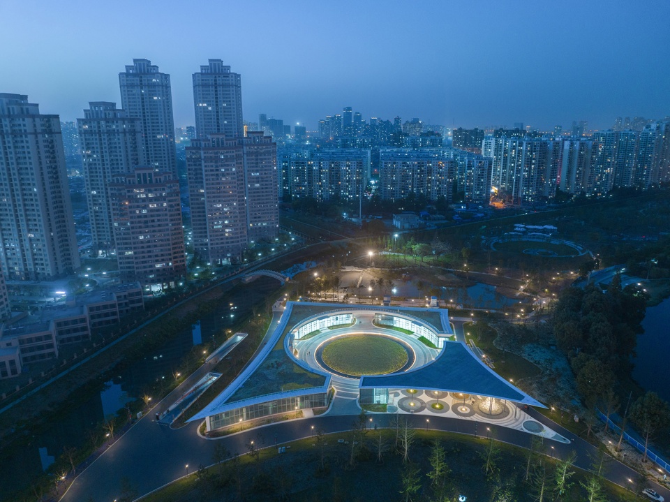 wuhan sponge park research tourist center by uao