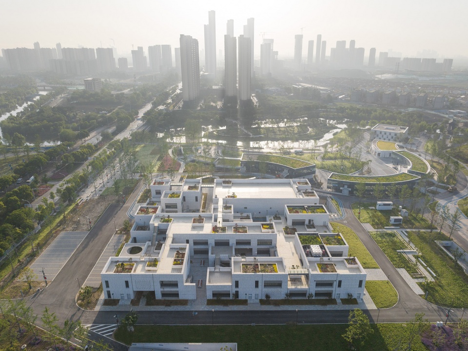 wuhan sponge park research tourist center by uao