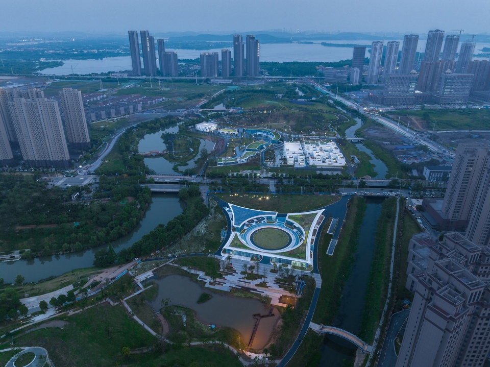 wuhan sponge park research tourist center by uao