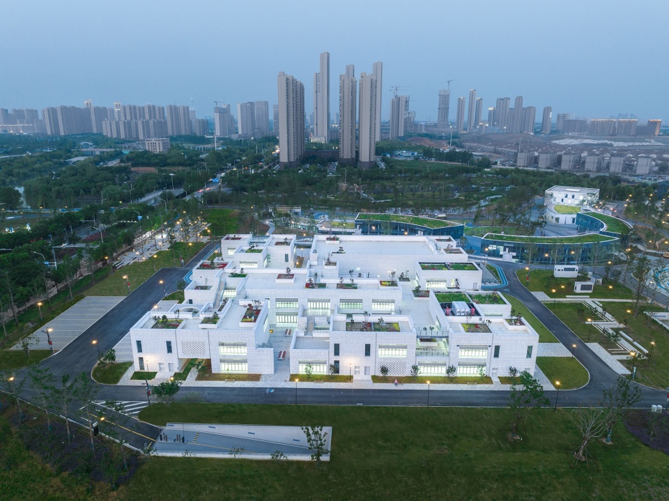 wuhan sponge park research tourist center by uao