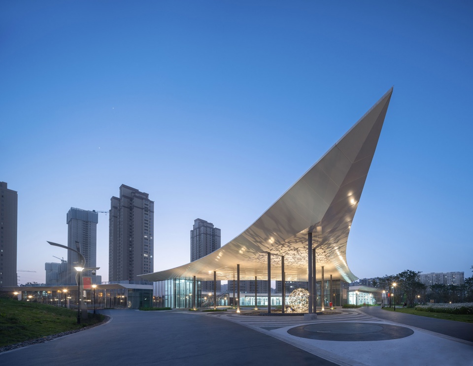 wuhan sponge park research tourist center by uao