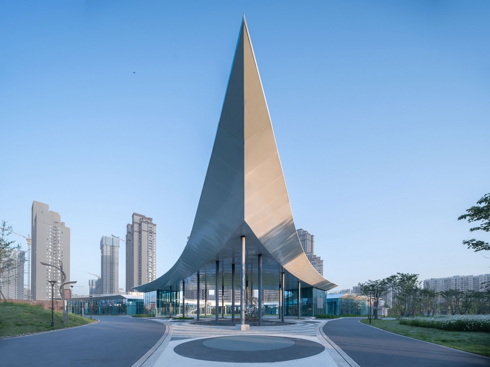 wuhan sponge park research tourist center by uao