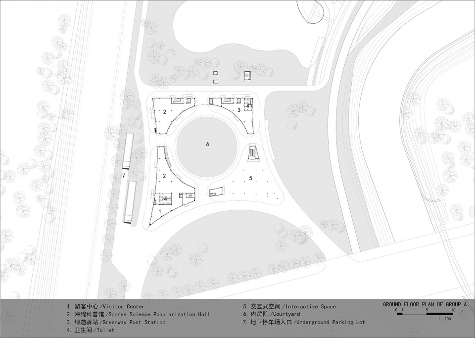 wuhan sponge park research tourist center by uao