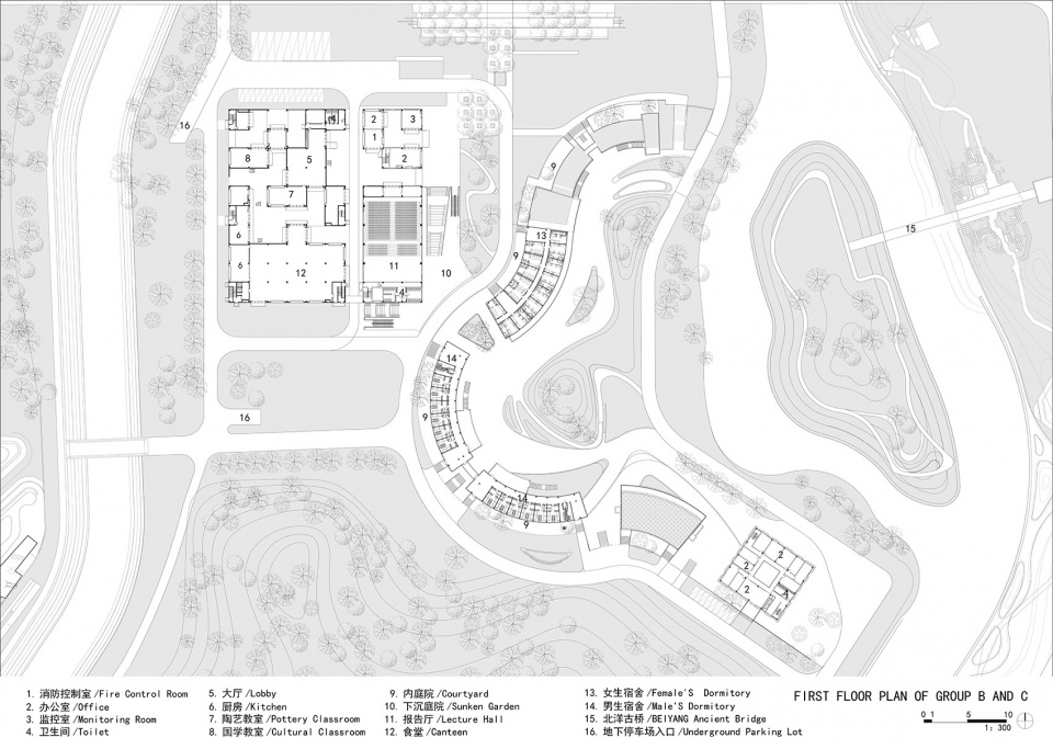 wuhan sponge park research tourist center by uao