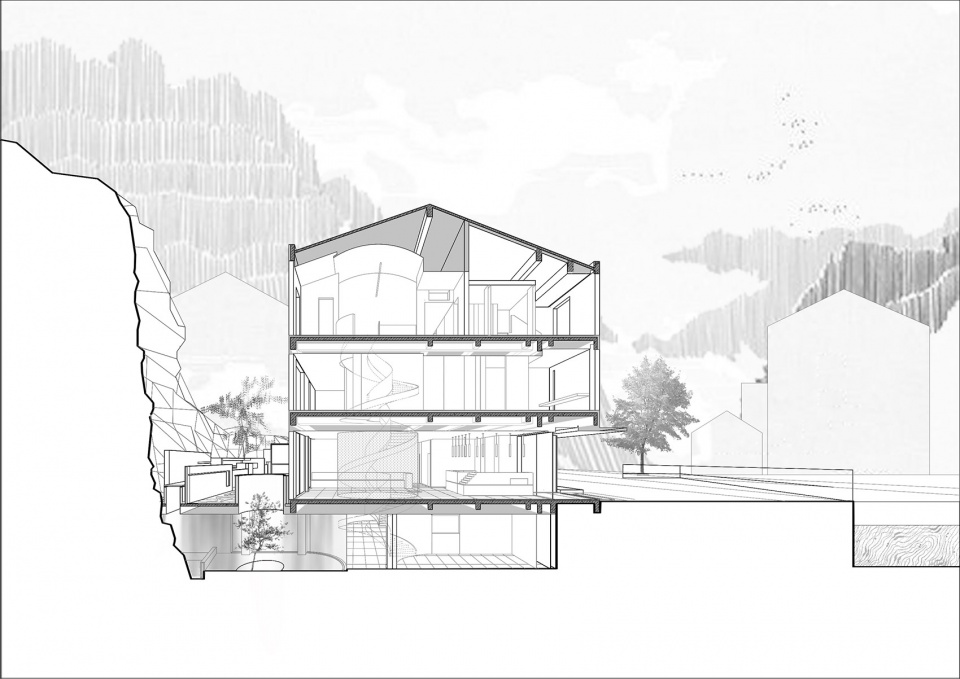 yixing 23 bay rock hotel by su architects