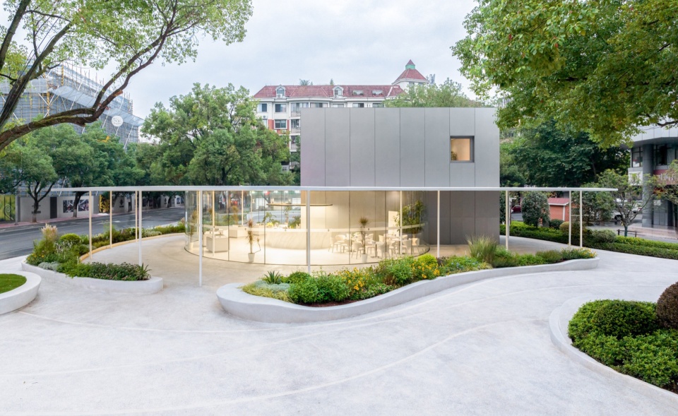 展厅西立面鸟瞰 wuyi organic urban renewal exhibition hall by kfs