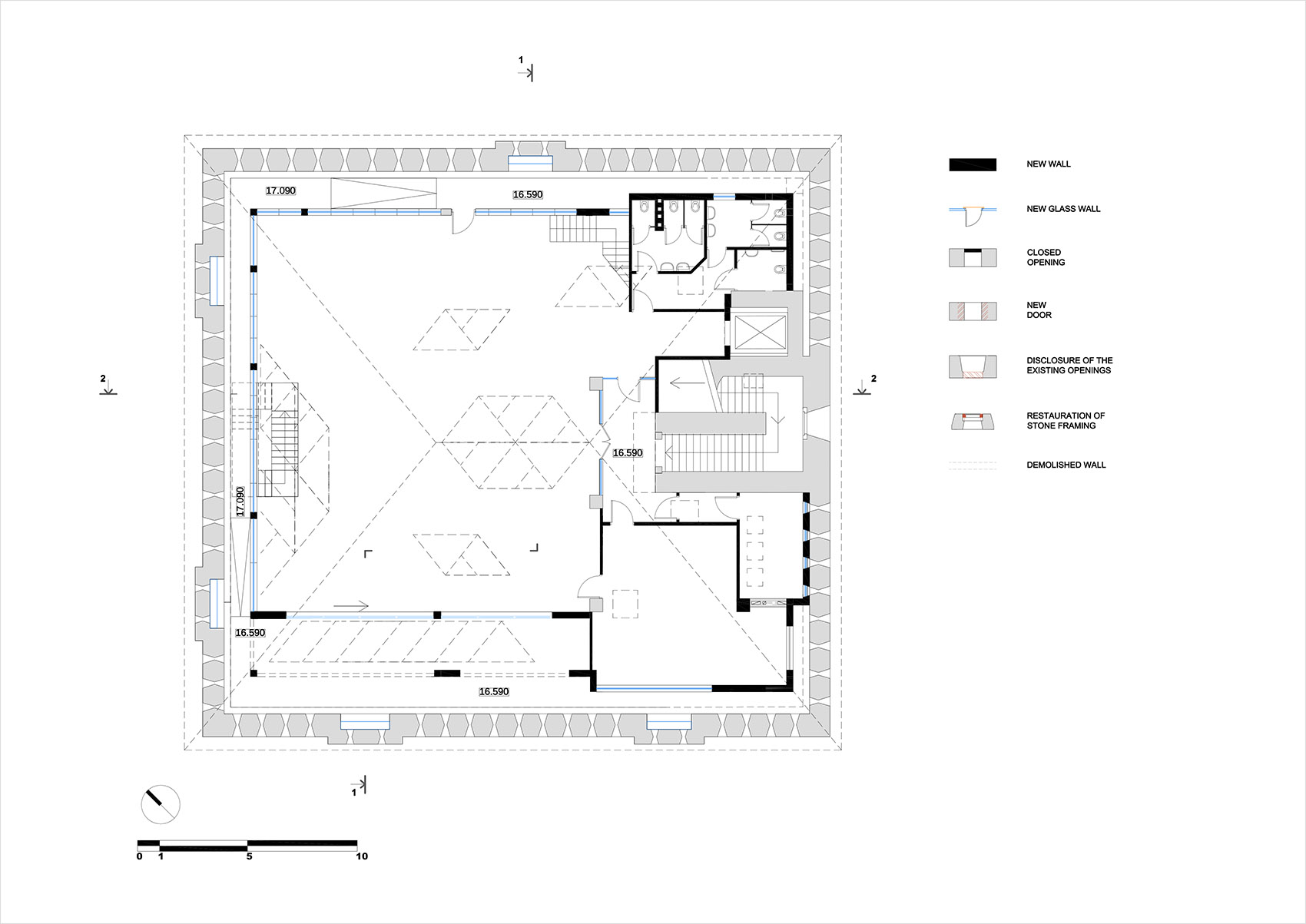 Square tower of the Lviv Citadel by Architecture Studio Symmetry - 谷德设计网